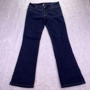 VTG Y2K 'Tommy Jeans' Womens 7 Bootcut Jeans Dark Wash 2002 (no‎ pockets)